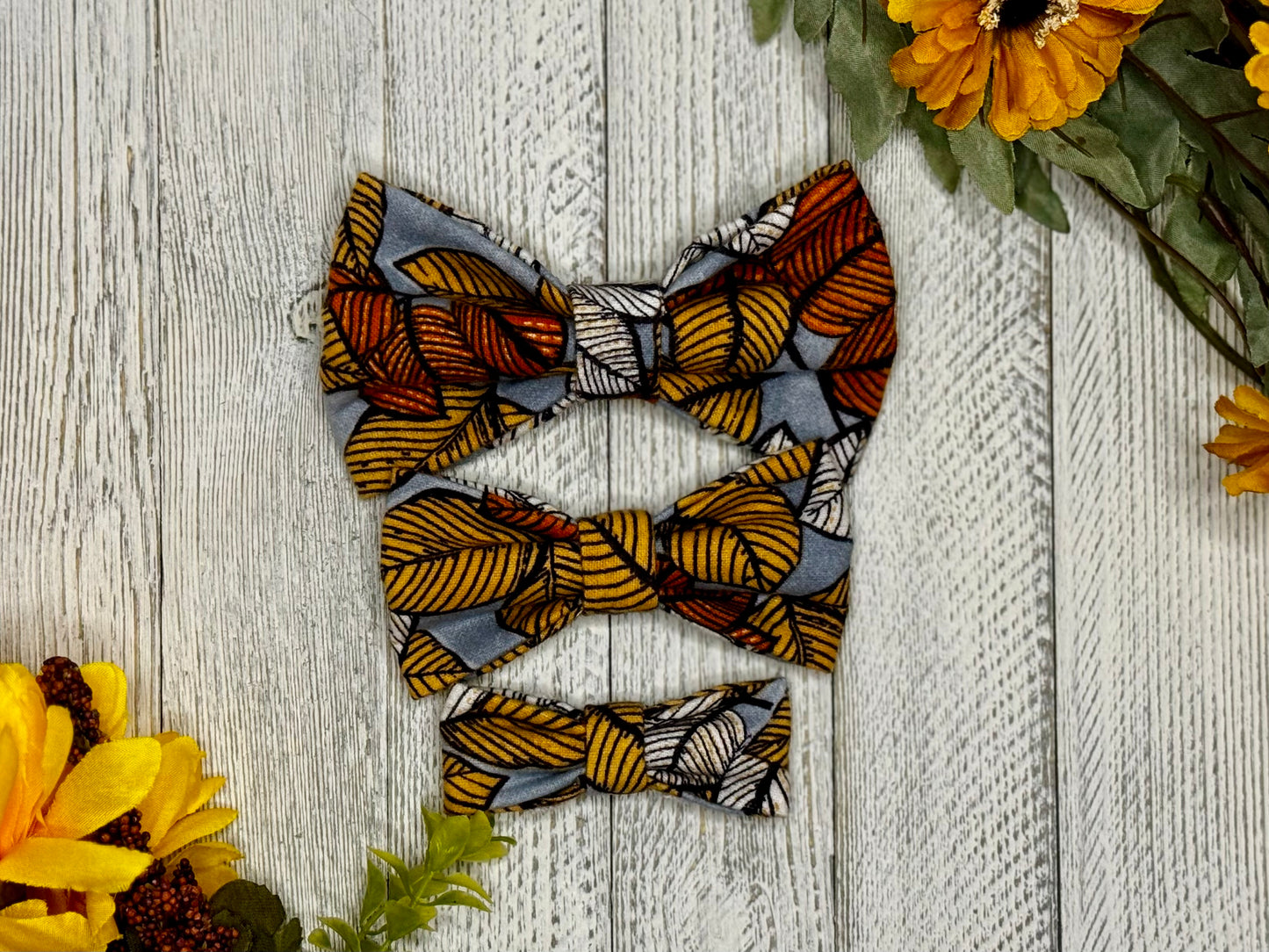 Leaves Galore Slip-on Bow Tie