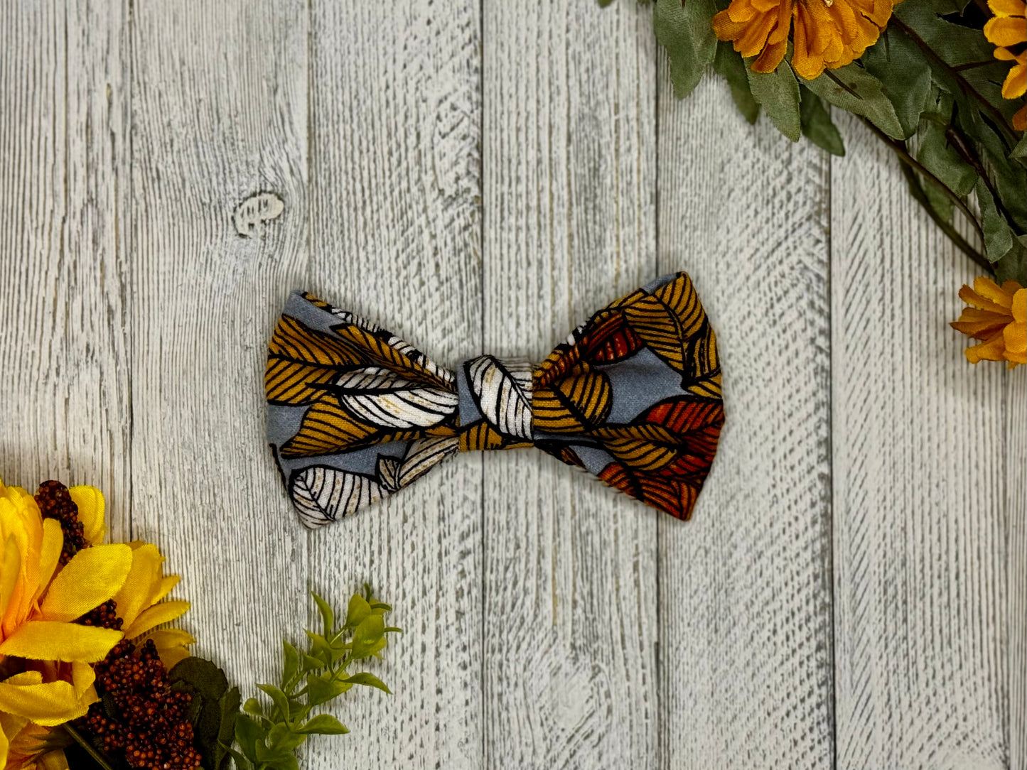 Leaves Galore Slip-on Bow Tie