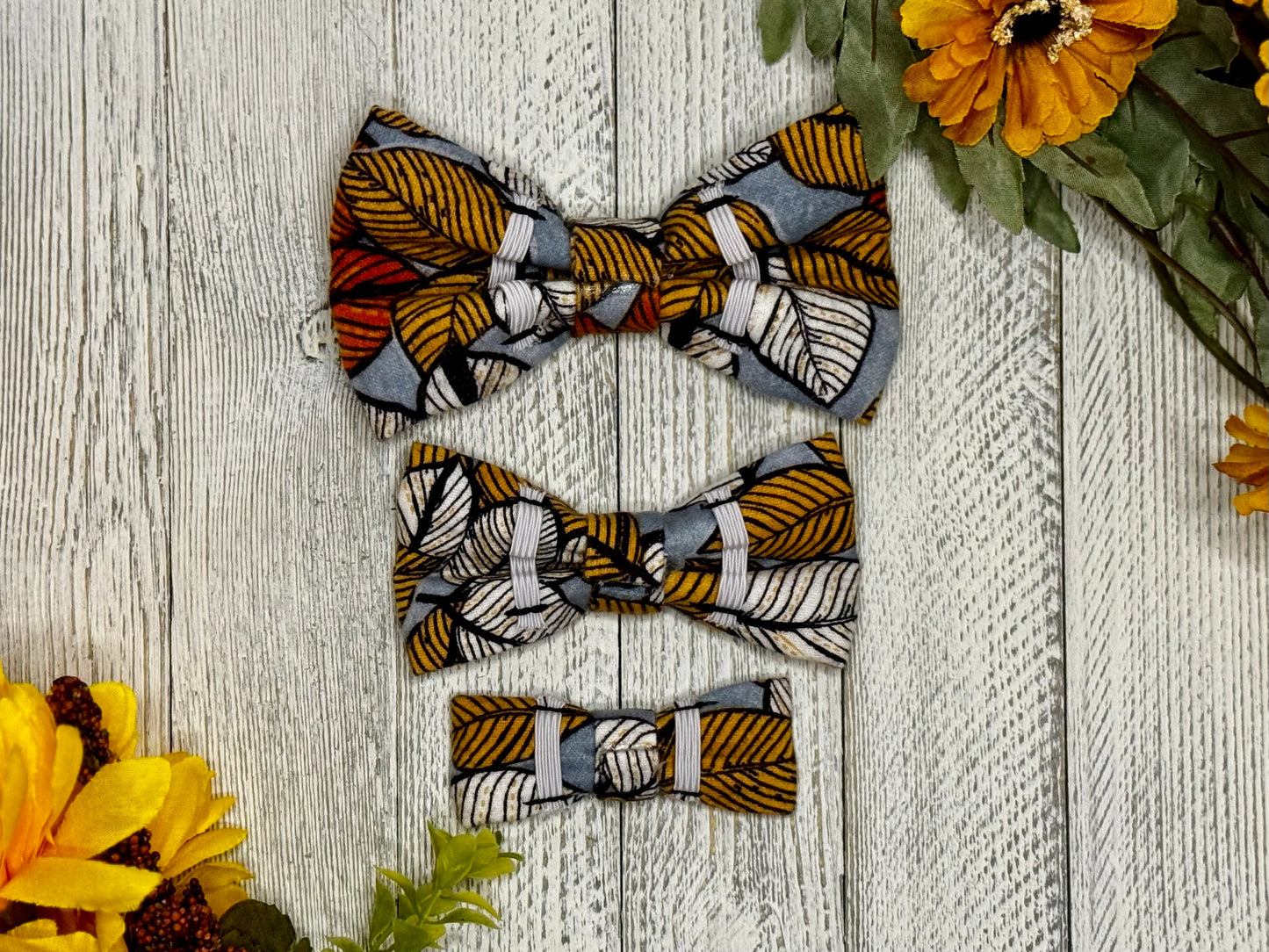 Leaves Galore Slip-on Bow Tie