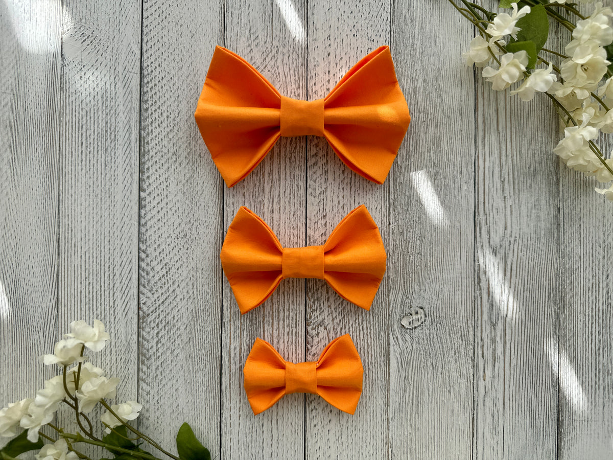 Solid Orange Bow Tie