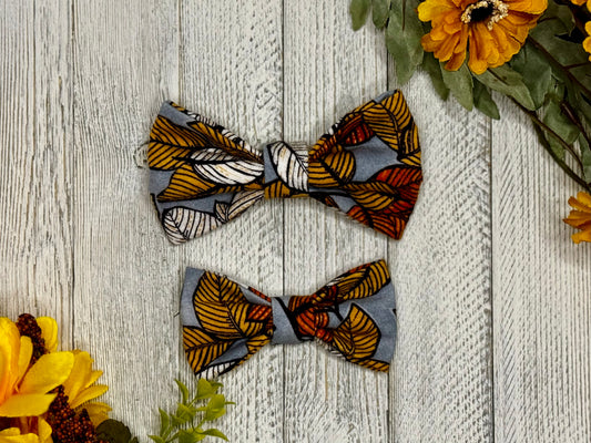 Leaves Galore Clip-on Bow Tie