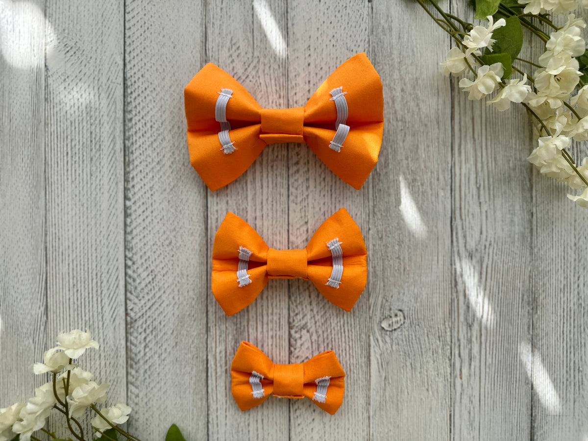 Solid Orange Bow Tie