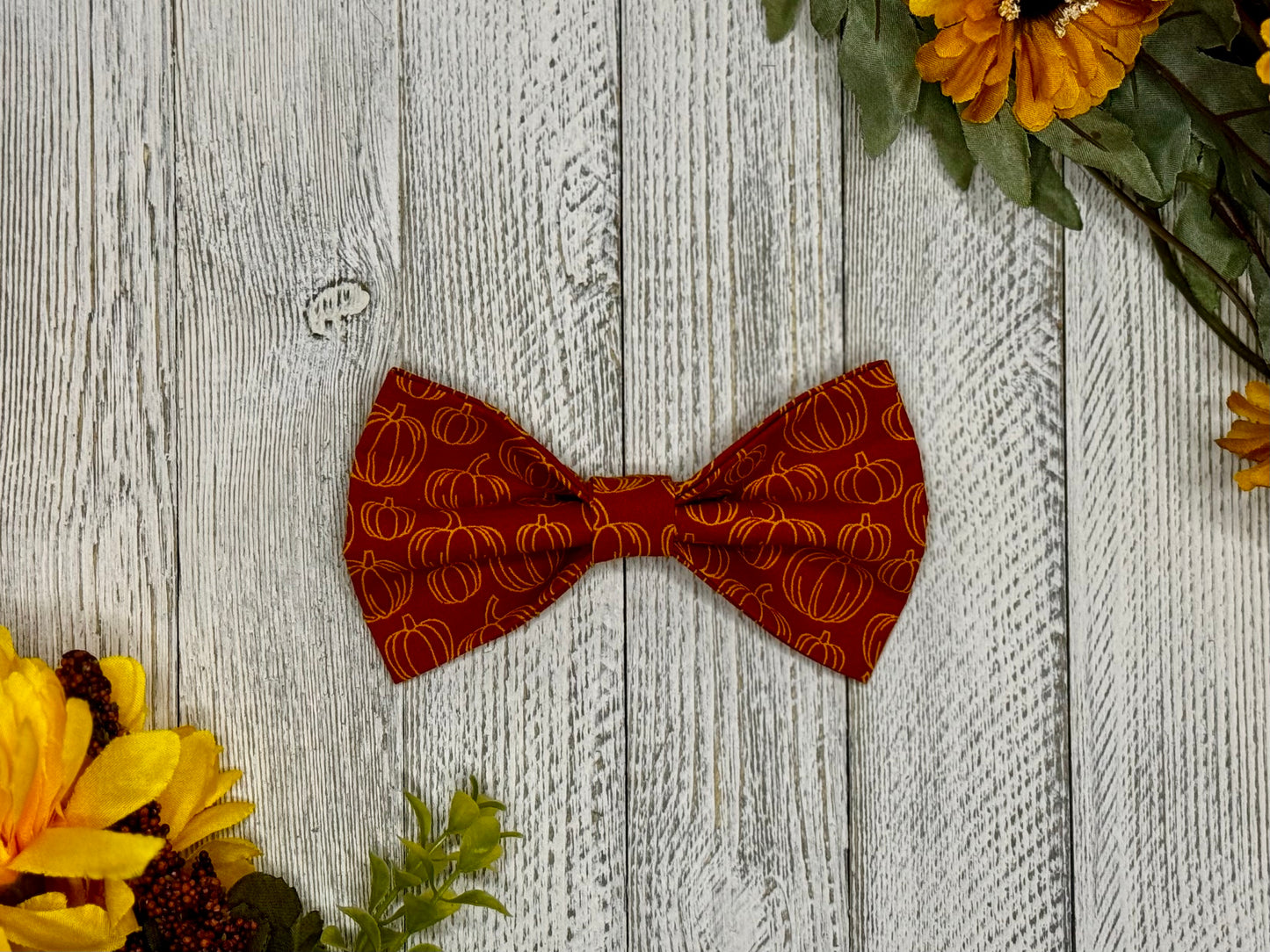 Pumpkin Patch Slip-on Bow Tie