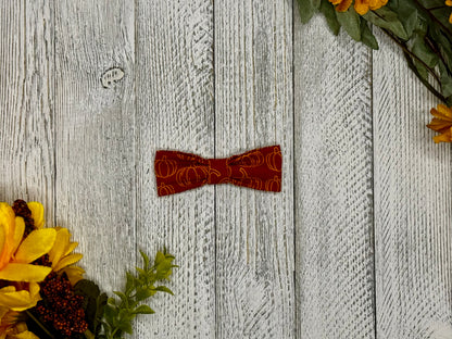 Pumpkin Patch Slip-on Bow Tie