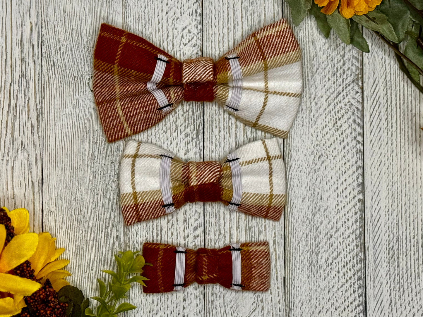Pumpkin Spice Slip-on Bow Tie