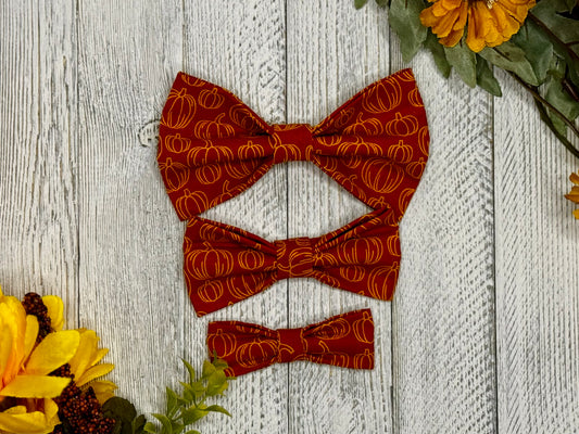 Pumpkin Patch Slip-on Bow Tie