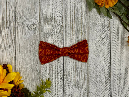 Pumpkin Patch Slip-on Bow Tie