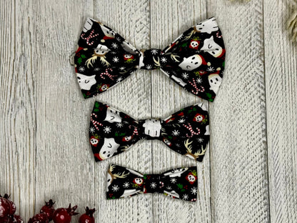 Holiday Ghosts Slip-on Bow Tie