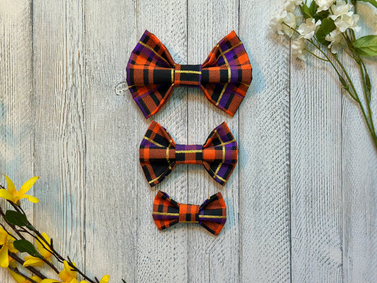 Potion Plaid Slip-on Bow Tie