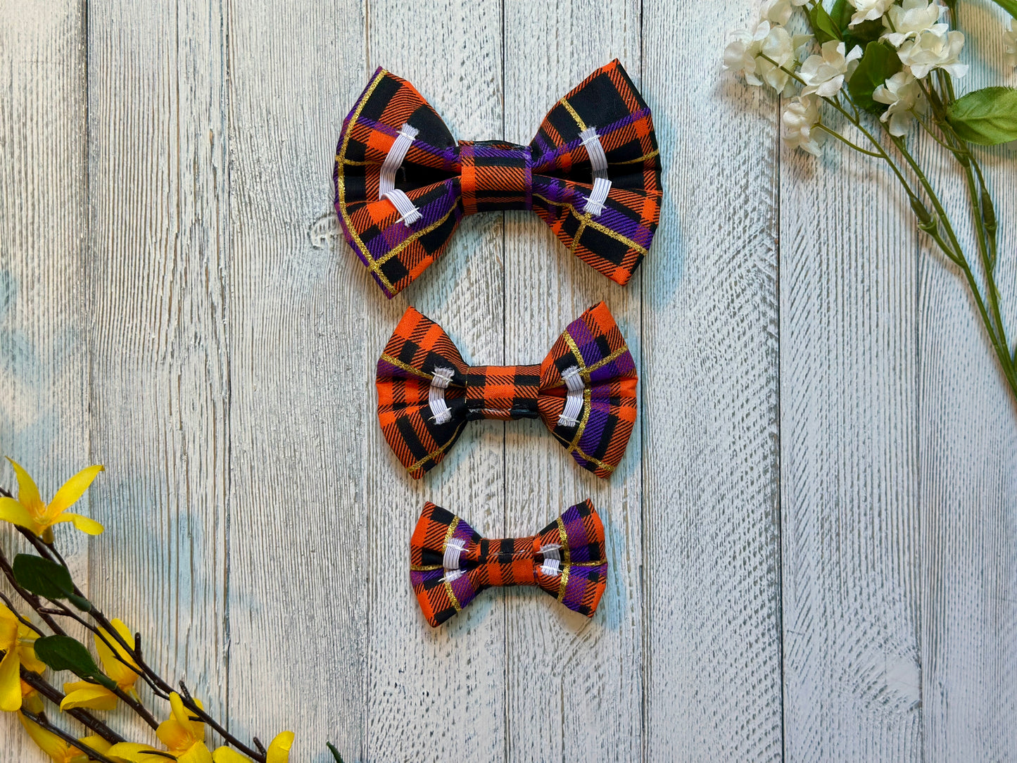 Potion Plaid Slip-on Bow Tie