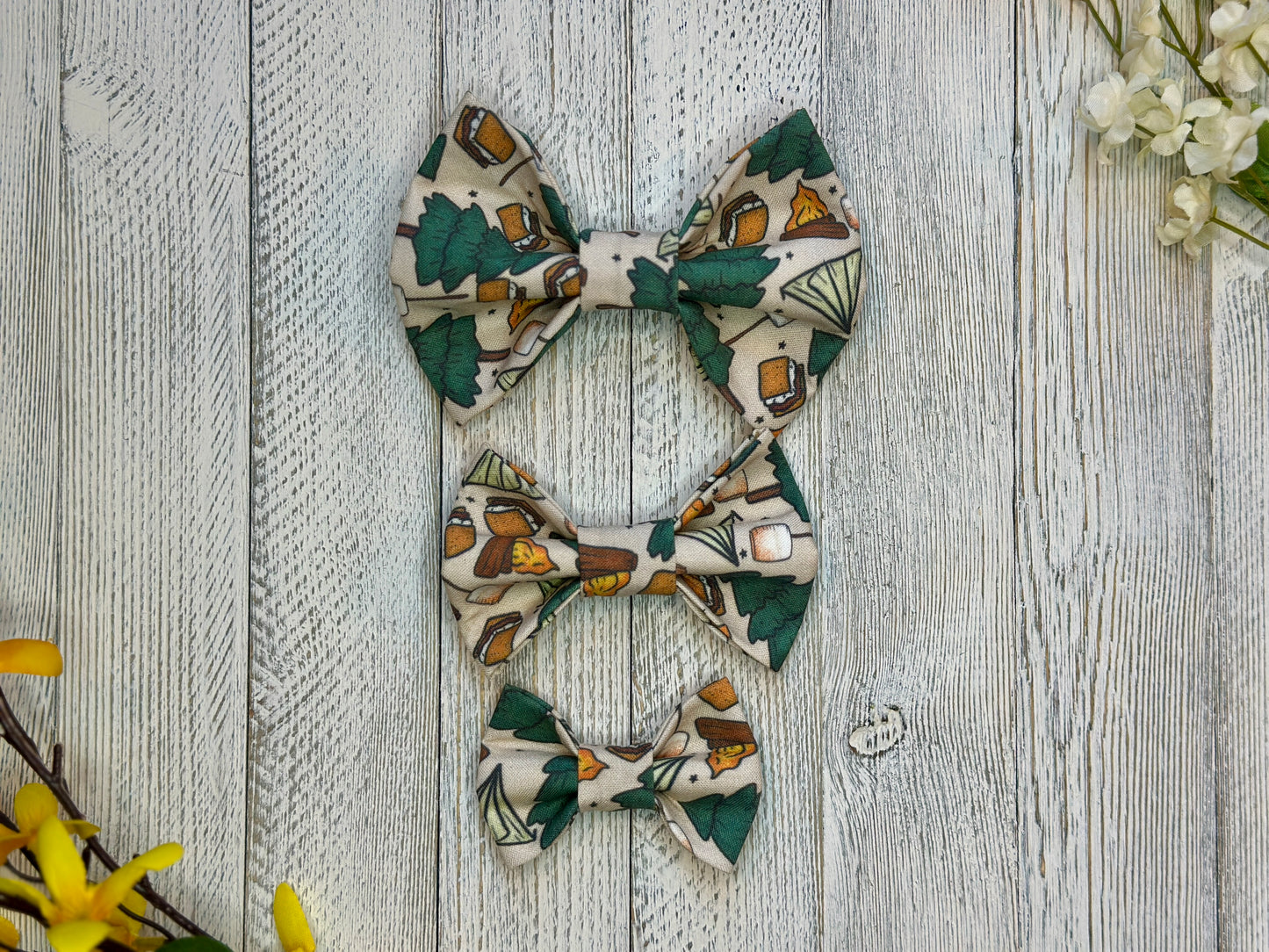 Forest Smores Slip-on Bow Tie