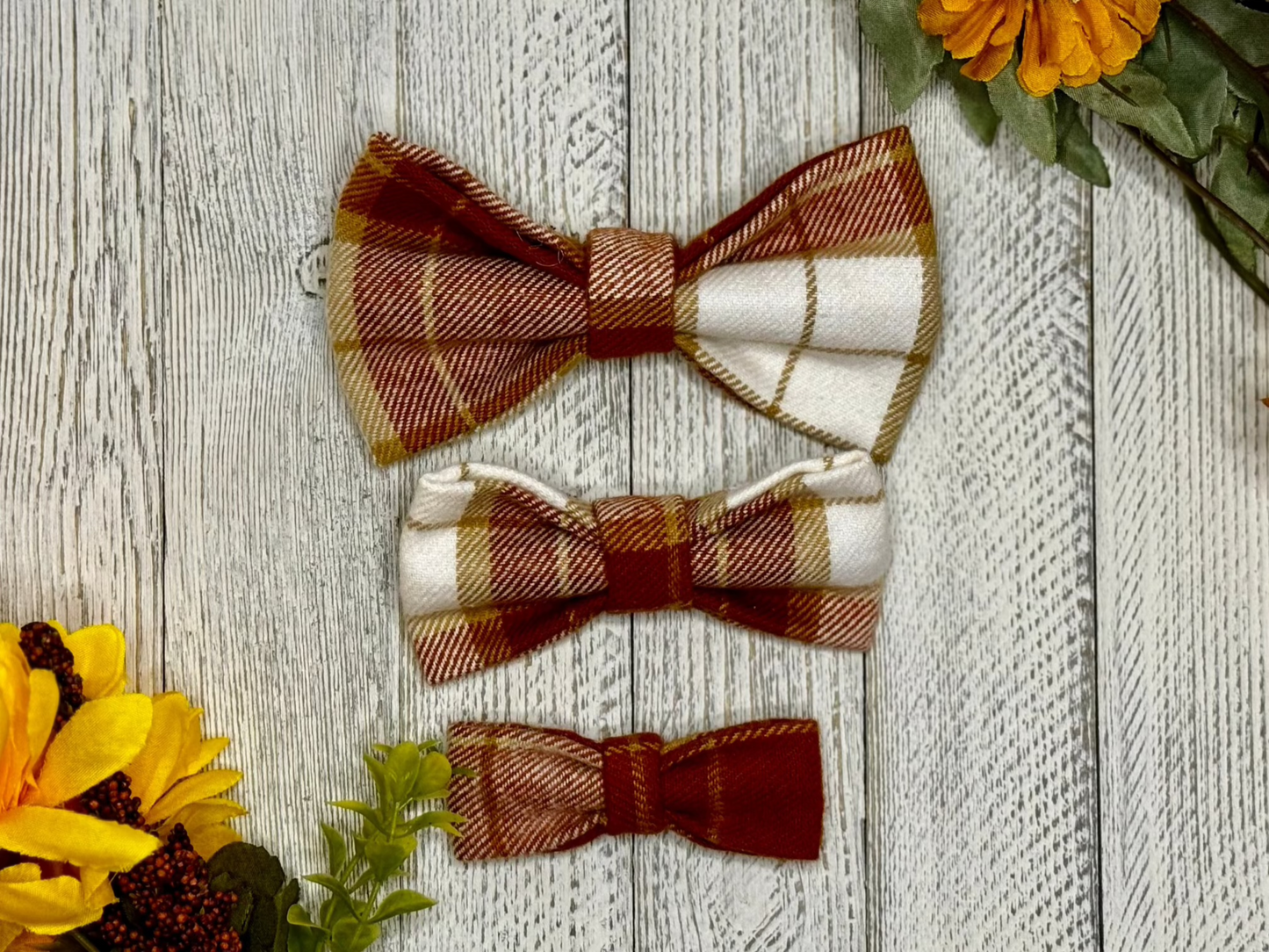 Pumpkin Spice Slip-on Bow Tie