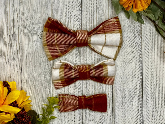 Pumpkin Spice Slip-on Bow Tie