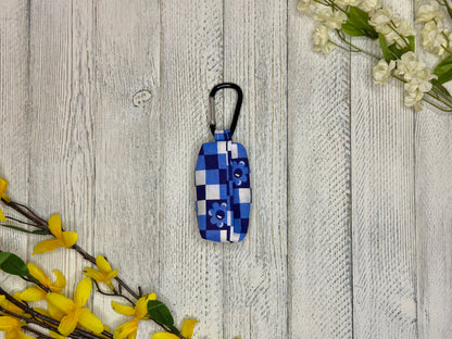 Checkered Flower Poop Bag Holder