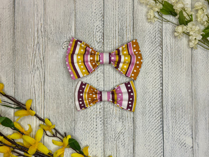 Retro Stripes Slip-on Bow Tie