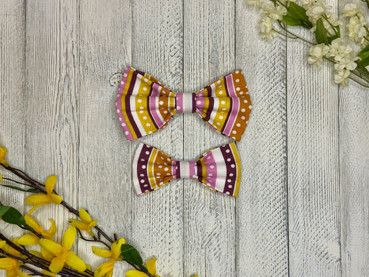 Retro Stripes Slip-on Bow Tie