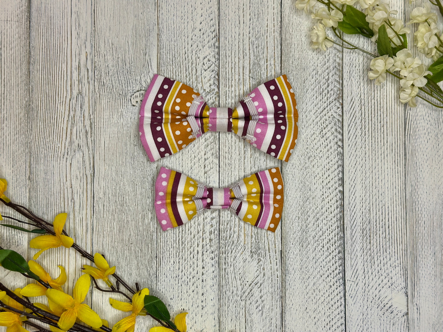 Retro Stripes Slip-on Bow Tie