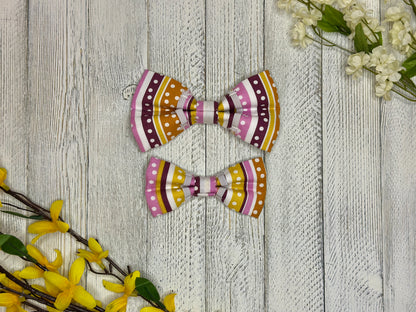 Retro Stripes Slip-on Bow Tie