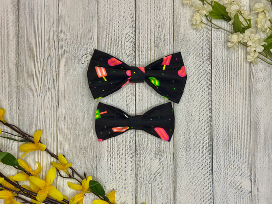 Neon Ice Popsicle Slip-on Bow Tie