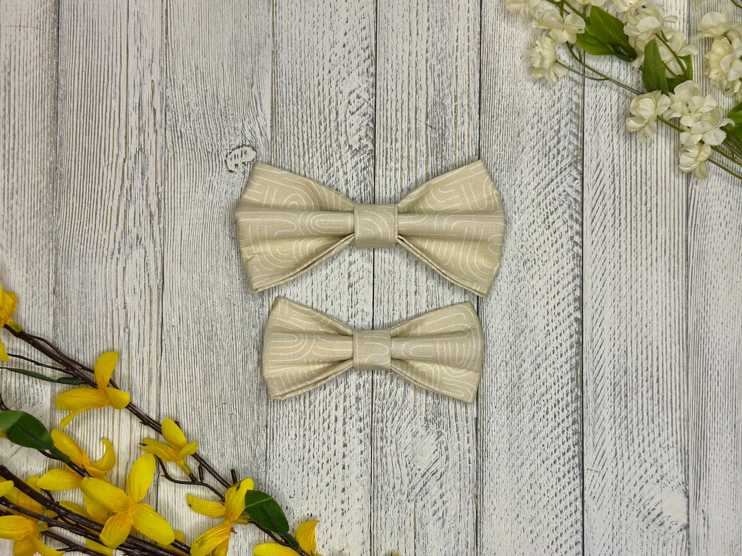 Light Boho Rainbow Slip-on Bow Tie