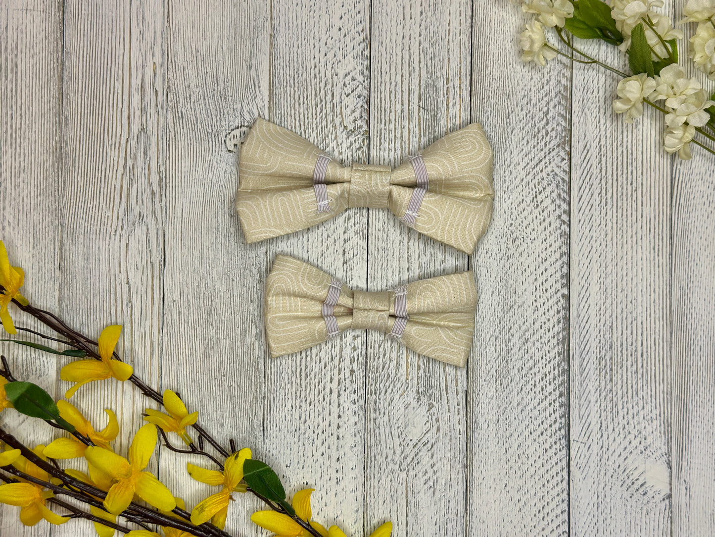 Light Boho Rainbow Slip-on Bow Tie
