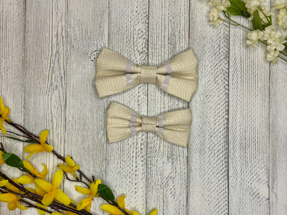 Light Boho Rainbow Slip-on Bow Tie