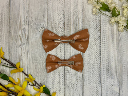 Dark Boho Rainbow Clip-on Bow Tie