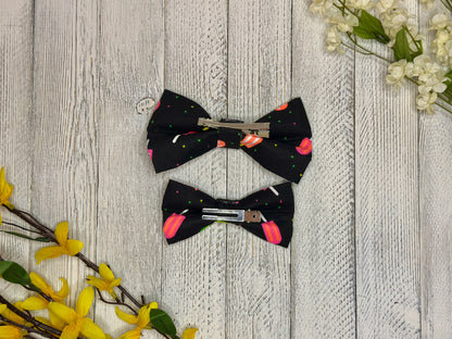 Neon Ice Popsicle Clip-on Bow Tie