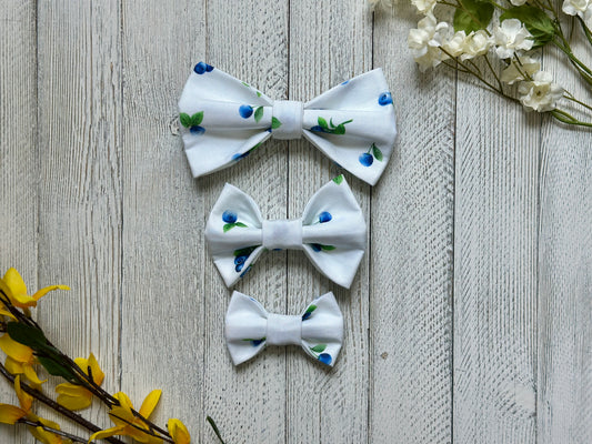 Field of Blueberries Slip-On Bow Tie