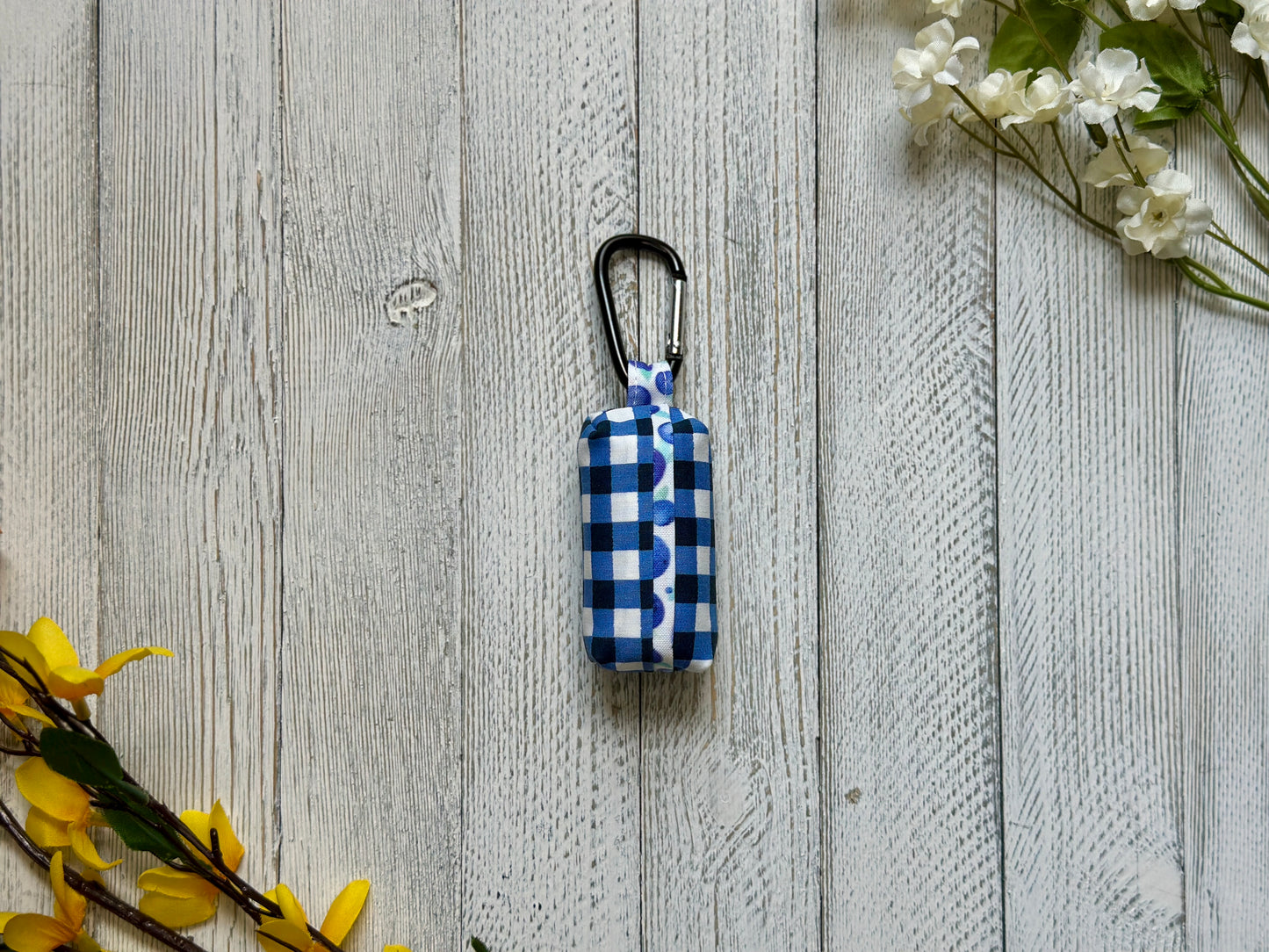 Watercolor Blueberry Plaid Poop Bag Holder