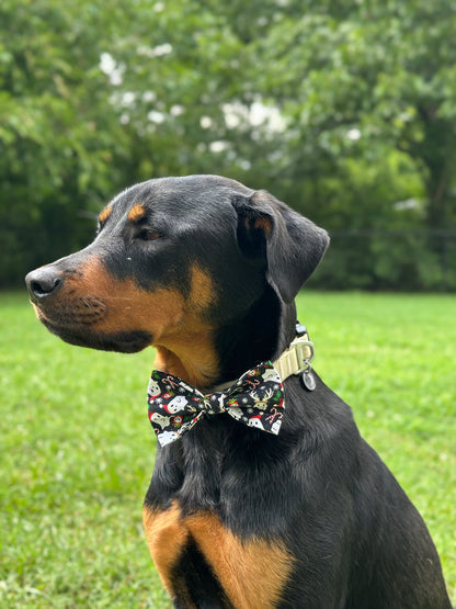 Holiday Ghosts Slip-on Bow Tie