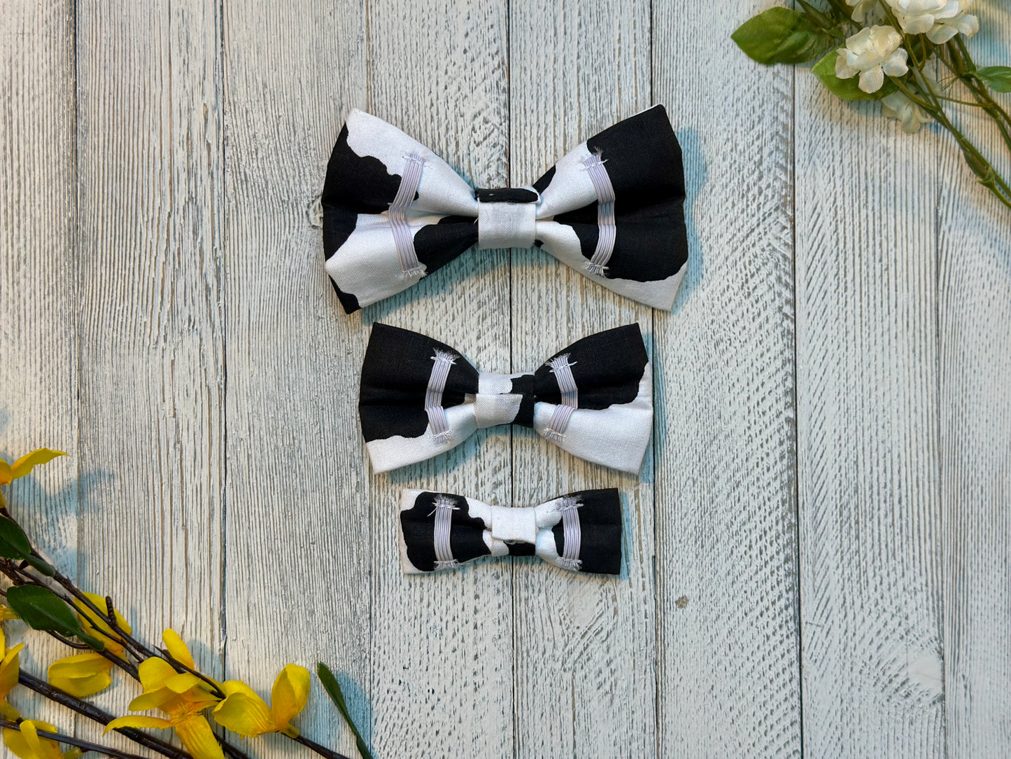 Cattle and Cotton Slip-on Bow Tie