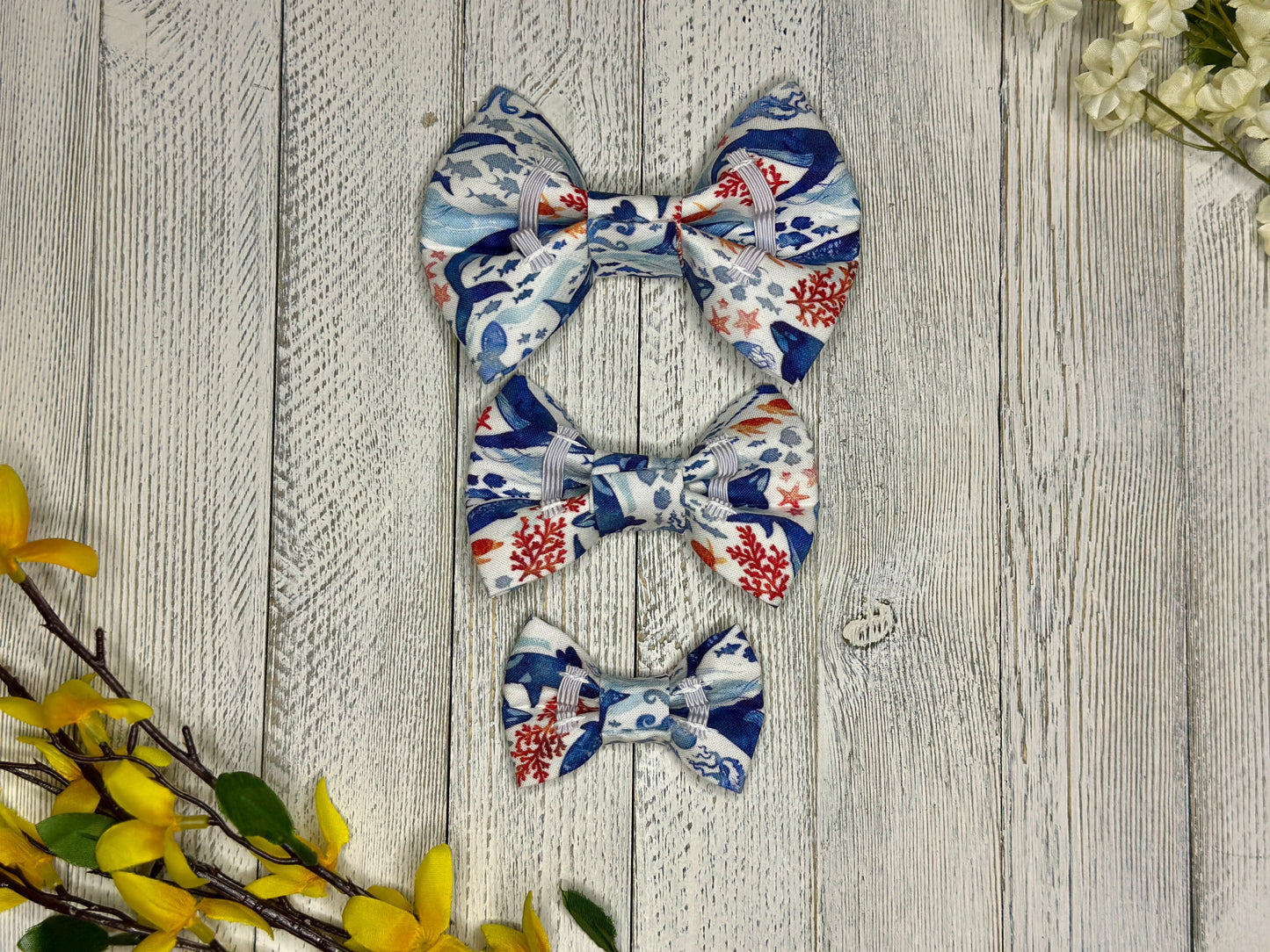 Sea Creatures Slip-on Bow Tie